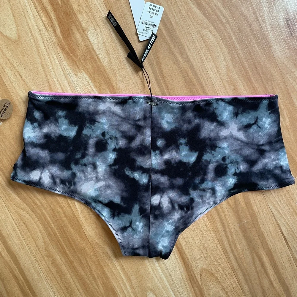 NWT Victoria’s Secret PINK Active Reversible Hipster Gym to Swim Shorties